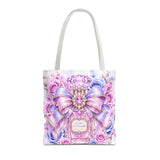 Orchid Periwinkle Perfume Bottle | Diamond Bow Couture - Tote Bag