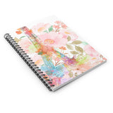 Small Spiral Notebook, 6x8in - Pink Paris Watercolor
