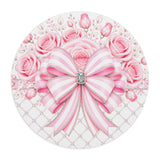 Candy Stripe Pink Couture Bow - Mouse Pad