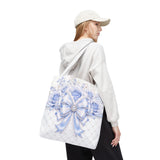 Ethereal Blue Diamond Bow - Tote Bag