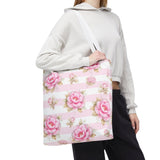 Pink Sugar Blossom Stripes - Tote Bag