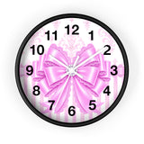 Copy of Princess Pink Damask Bow - Wall Clock