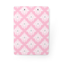 Clipboard-Glam Pink Mauve Bow-White Damask Diamonds