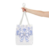 Ethereal Blue Diamond Bow - Tote Bag