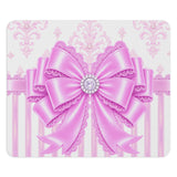 Orchid Lilac Damask Bow - Mouse Pad