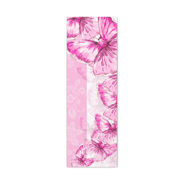 Canvas Art 12"x36"in-Pink Butterfly Duo-White