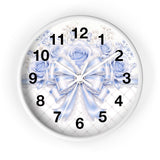 Duchess Blue Diamond Bow - Wall Clock