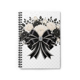 Ivory Noir Couture Diamond Bow - Spiral Notebook
