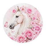 Blushing Rose Equestrian Horse - Mouse Pad
