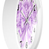 Lavender Lace Diamond Bow - Wall Clock