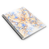 Buttercream Saphire Blossom Butterfly - Spiral Notebook