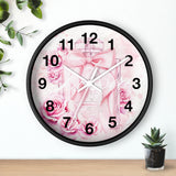 Wall Clock - Pink Blush & Roses Perfume Bottle - Blessed