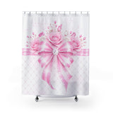 Pink Couture Diamond Bow - Shower Curtains
