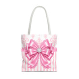 Princess Pink Damask Bow - Tote Bag
