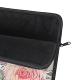 Laptop Sleeve-Pink Cream Floral Dream-Stripes