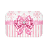 Princess Pink Damask Bow - Bath Mat