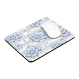 Powder Blue Sugar Blossom Stripes - Mouse Pad