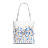 Celestial Blue Diamond | Damask Bow Couture - Tote Bag
