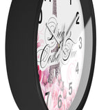 Wall Clock - Dreams Come True - Paris Dreams - Pink