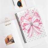 Candy Stripe Pink Couture - Spiral Notebook