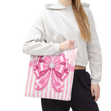 Princess Pink Damask Bow - Tote Bag