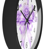 Purple Couture Diamond Bow - Wall Clock