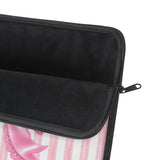 Princess Pink Damask Bow - Laptop Sleeve