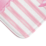 Princess Pink Damask Bow - Bath Mat