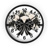 Ivory Noir Couture Diamond Bow - Wall Clock