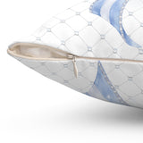 Blue Couture Diamond Bow - Square Pillow