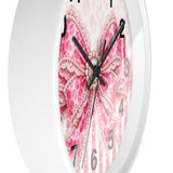 Pink Leopard Bow Couture - Wall Clock