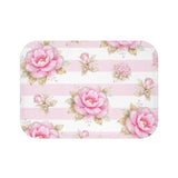 Blush Pink Garden Dream Stripes - Bath Mat