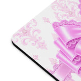 Orchid Lilac Damask Bow - Mouse Pad