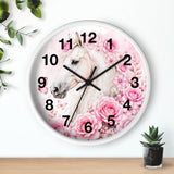 Blushing Rose Equestrian Horse - Wall Clock