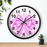 Copy of Princess Pink Damask Bow - Wall Clock