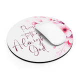 Pink Flower Bouquet - Praise Almighty God - Mouse Pad (Faith)