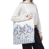 Celestial Blue Diamond | Damask Bow Couture - Tote Bag
