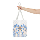 Celestial Blue Diamond | Damask Bow Couture - Tote Bag