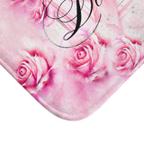 Bath Mat - Pink & Blush Perfume Bottle - Blessed Black