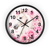 Blushing Rose Equestrian Horse - Wall Clock
