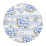 Powder Blue Sugar Blossom Stripes - Mouse Pad