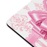 Princess Pink Damask Bow - Mouse Pad