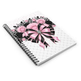 Pink Noir Couture Diamond Bow - Spiral Notebook