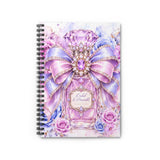 Orchid Periwinkle Perfume Bottle | Diamond Bow Couture - Spiral Notebook