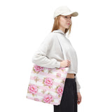 Pink Sugar Blossom Stripes - Tote Bag
