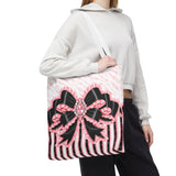 Black & Pink Ruffle Bow Couture | Pink Zebra Print - Tote Bag