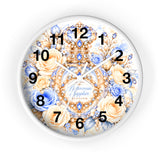 Buttercream Sapphire Blossom Perfume Bottle - Wall Clock