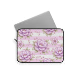 Lilac Sugar Blossom Stripes - Laptop Sleeve