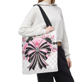 Pink Noir Couture Diamond Bow - Tote Bag