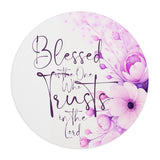 Purple Flower Bouquet - Blessed is the One - Mouse Pad (Faith)